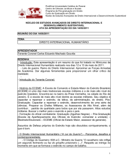 DIREITO INTERNACIONAL HUMANIT&Aacute;RIO Tenente