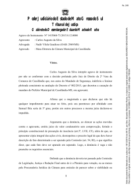 Agravo de instrumento - Not&iacute;cias de Cassil&acirc;ndia e Mato Grosso do Sul