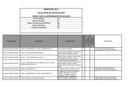 monitoria 2014 faculdade de odontologia resultado da distribuição