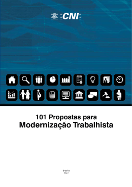 101 Propostas para Modernização Trabalhista