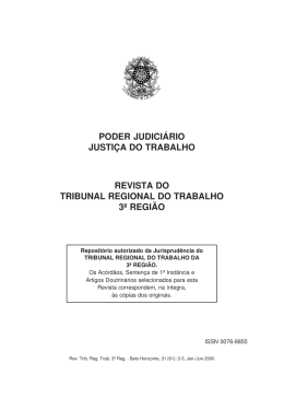 Expediente - TRT da 3&ordf; Regi&atilde;o