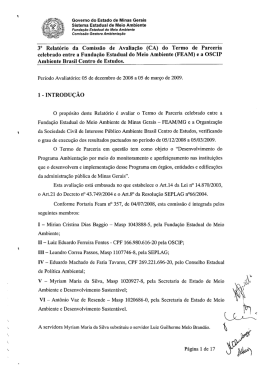 3&deg; Relat&oacute;rio da Comiss&atilde;o de Avalia&ccedil;&atilde;o