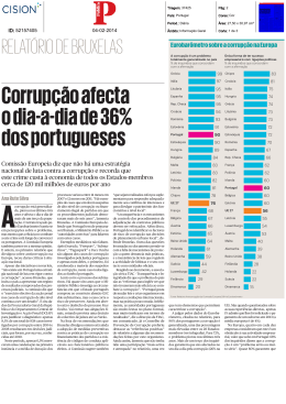 P&Uacute;BLICO Corrup&ccedil;&atilde;o afecta o dia-a
