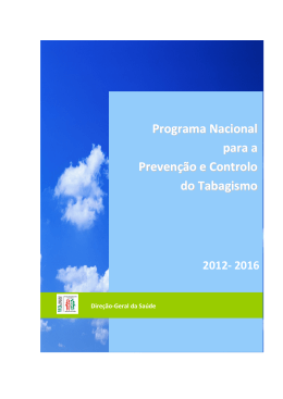 Programa Nacional para a Preven&ccedil;&atilde;o e Controlo do Tabagismo 2012