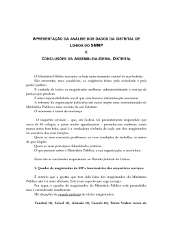 Conclusões da Assembleia Distrital de Lisboa
