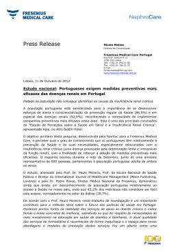 Press Release Apresentação Estudos 2012