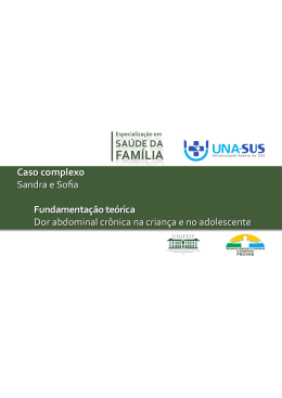 Dor abdominal cr&ocirc;nica na crian&ccedil;a e no