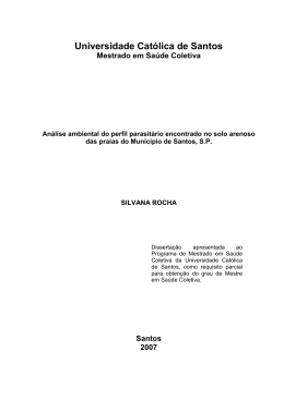 Silvana Rocha - unisantos - Universidade Cat&oacute;lica de Santos