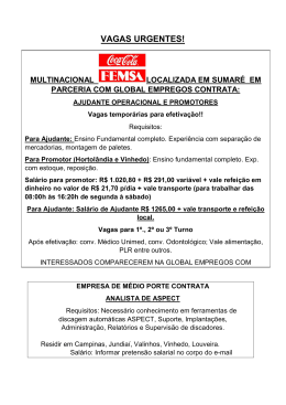 VAGAS URGENTES! - 100 % Empregos & Concursos