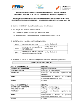 EDITAL PARA PROFESSOR PRONATEC - MODULO 2