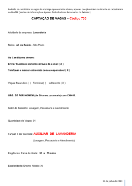 CAPTA&Ccedil;&Atilde;O DE VAGAS &ndash; C&oacute;digo 730 - Consulado