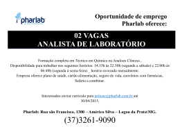 vagas Pharlab - Jornal Cidade
