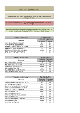 Aprovados Avalia&ccedil;&atilde;o Psicol&oacute;gica - Lista Final