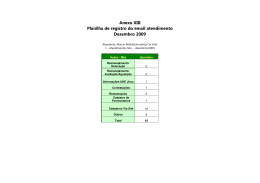 Anexo XIII - Planilha de registro do email atendimento