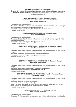 Fevereiro de 2015 - Senac-RS