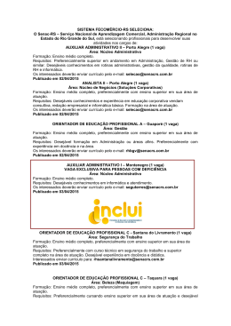 Abril de 2015 - Senac-RS