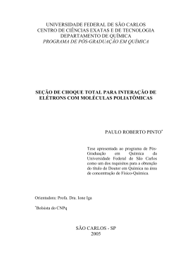 SE&Ccedil;&Atilde;O DE CHOQUE TOTAL PARA INTERA&Ccedil;&Atilde;O DE EL&Eacute;TRONS