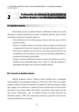Problem&aacute;tica da influ&ecirc;ncia de gases inertes no Equil&iacute;brio