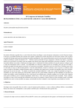 20&ordm; Congresso de Inicia&ccedil;&atilde;o Cient&iacute;fica HUMANISMO E