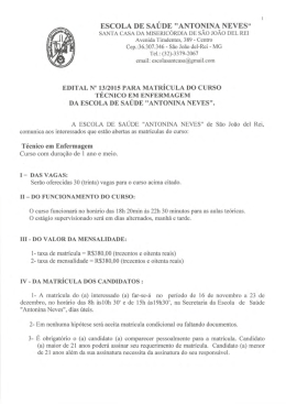 ESCOLA DE SAUDE "ANTONINA NEVES"