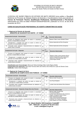 Resultado - Secretaria de Estado de Sa&uacute;de de Mato Grosso