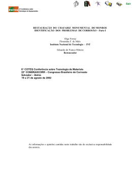 RESTAURA&Ccedil;&Atilde;O DO CHAFARIZ MONUMENTAL DO