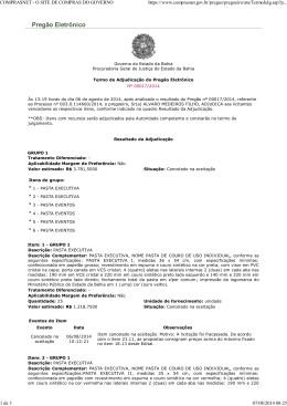 Pregão Eletrônico - Portal - Ministério Público do Estado da Bahia