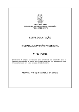 edital de licita&ccedil;&atilde;o modalidade preg&atilde;o presencial n&ordm; 004/2015