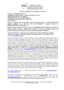 Preg&atilde;o Eletr&ocirc;nico SRP n&ordm; 09.2013