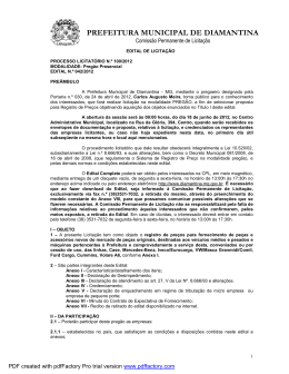 prefeitura municipal de diamantina