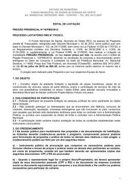 edital de preg&atilde;o presencial fms n.&ordm; 16