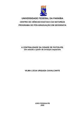 A centralidade da cidade de Patos-PB - Index of