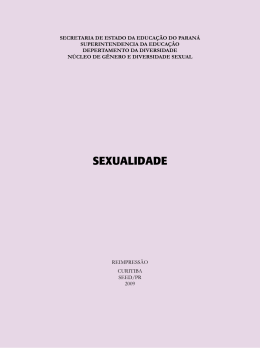 SEXUALIDADE - PIBID - Universidade Federal do Paran&aacute;