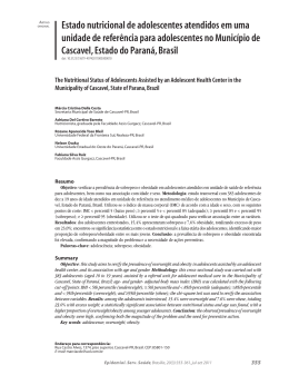 Estado nutricional de adolescentes atendidos em uma unidade de