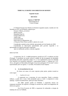 P. contra Portugal, decis&atilde;o de 6 de Setembro de 2011, queixa n.&ordm;