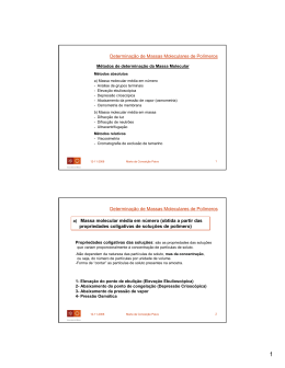 Determina&ccedil;&atilde;o de Massas Moleculares 1