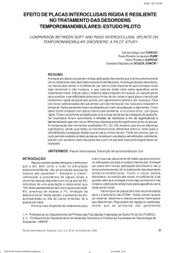 EFEITO DE PLACAS INTEROCLUSAIS R&Iacute;GIDA E RESILIENTE NO