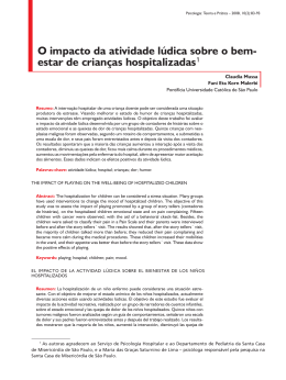 O impacto da atividade lúdica sobre o bem- estar de