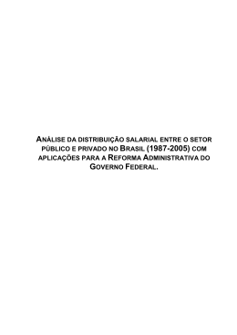 An&aacute;lise da Distribui&ccedil;&atilde;o Salarial entre o Setor