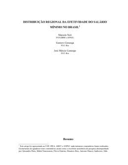 Distribui&ccedil;&atilde;o Regional Da Efetividade Do Sal&aacute;rio M&iacute;nimo No Brasil