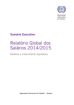 Relatório Global dos Salários 2014/2015