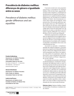 Preval&ecirc;ncia de diabetes mellitus: diferen&ccedil;as de g&ecirc;nero e