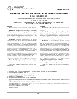 Community violence and alcohol abuse among adolescents