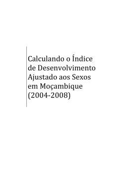 Calculando o &Iacute;ndice de Desenvolvimento Ajustado aos Sexos em