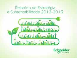 Relatório de Sustentabilidade: 2012-2013