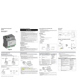 Manual de Instalação do Gateway Ethernet EGX100 PowerLogic