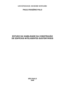 estudo da viabilidade da constru&ccedil;&atilde;o de edif&iacute;cios inteligentes