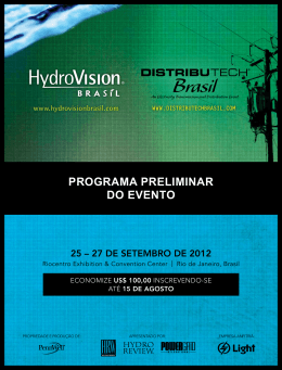 PROGRAMA PRELIMINAR DO EVENTO
