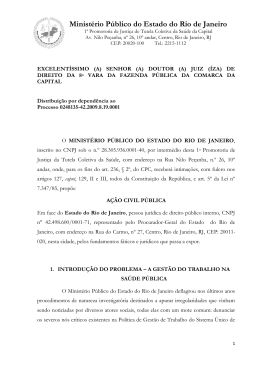 A&ccedil;&atilde;o Civil P&uacute;blica - Minist&eacute;rio P&uacute;blico do Estado do Rio de Janeiro