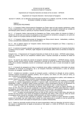ESTADO DO RIO DE JANEIRO Secretaria de Estado de Transportes